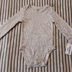 Carter's Heather Gray Long Sleeve Bodysuit